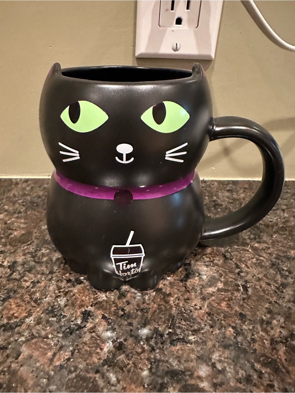 Tim Hortons Black Cat Mug